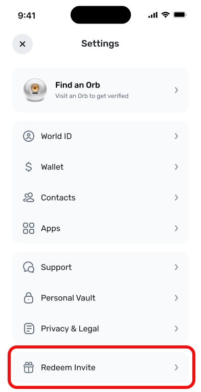 Settings _redeem invite.png