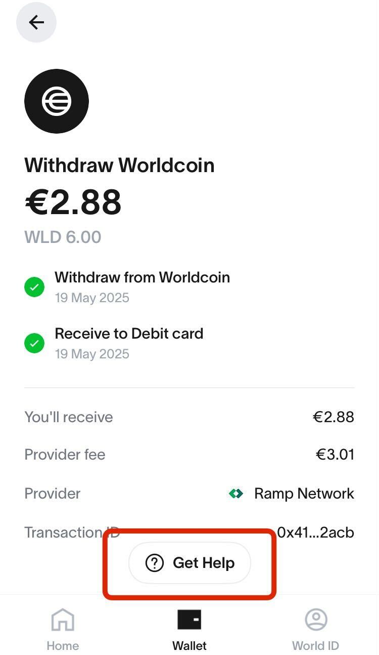 In order to receive support, how do I check which off-ramp provider  performed my withdrawal? – World Help Center